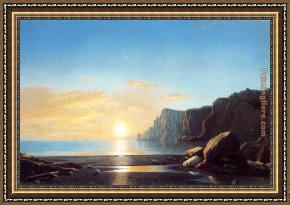 Welsh Coast Framed Paintings - Off the Coast of Labrador by William Bradford