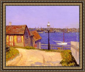 East Bergholt Rectory Framed Paintings - Scene On The Lower East Side by William Glackens