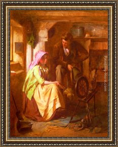 Courtship The Proposal Framed Paintings - Courtship by William Henry Midwood