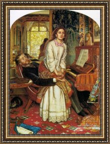 Awakening Framed Paintings - The Awakening Conscience by William Holman Hunt