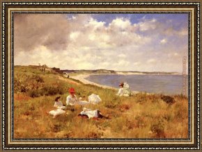 24 Hours at Lemans Framed Paintings - Idle Hours by William Merritt Chase