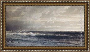 Land 8 Framed Paintings - Near Land's End, Cornwall by William Trost Richards