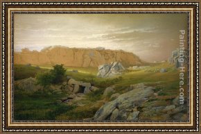 Paradise Framed Paintings - Paradise, Newport by William Trost Richards