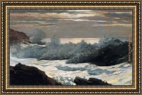 Peace in The Midst of The Storm Framed Paintings - Early Morning After a Storm at Sea by Winslow Homer