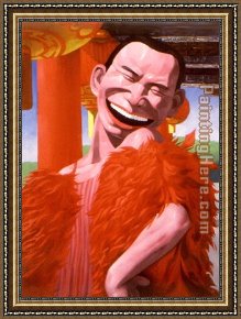 Beautiful Framed Paintings - Beautiful Woman by Yue Minjun