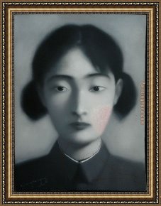 Bloodline 1997 Framed Paintings - bloodline 1997 by Zhang Xiaogang