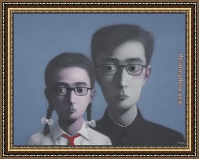 Bloodline 1997 Framed Paintings - Bloodline by Zhang Xiaogang