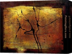 Hunter Mountain, Twilight Canvas Paintings - Ancient hunters ii by 2010