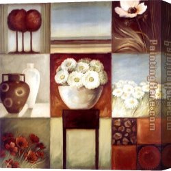 Floral Canvas Paintings - Floral Montage I by 2010