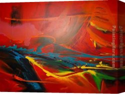 Untitled Green Red on Orange 1951 Canvas Paintings - Sea Dream in Red II by 2010
