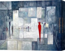Square Canvas Paintings - Squares Of The City by 2010