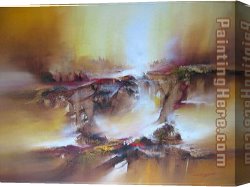 Hunter Mountain, Twilight Canvas Paintings - Twilight sky by Letterman by 2010