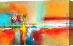 Hunter Mountain, Twilight Canvas Paintings - Twilight zone over bas strait by 2010