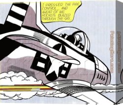 Girl with Hair Ribbon Roy Lichtenstein Canvas Paintings - Whaam 1 roy lichtenstein by 2010