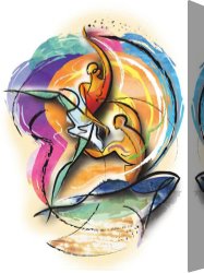 Dancer Canvas Paintings - Ballet Dancers by 2011