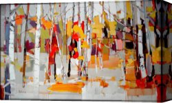 Genesis The Fall And Expulsion From Paradise The Original Sin Canvas Paintings - Fall Birches by 2011