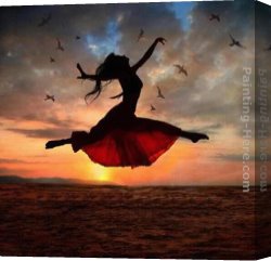 Flying Canvas Paintings - flying dancer by 2011