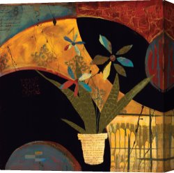 Pots Canvas Paintings - Kaleidoscope Flower Pot II by 2011