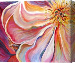 Pink Canvas Paintings - Pink Poppy by 2011