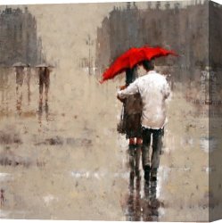 Untitled Green Red on Orange 1951 Canvas Paintings - Red umbrella by 2011