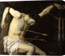 St Sebastian Tended by St Irene Canvas Paintings - Saint Sebastian by Gerrit van Honthorst by 2011