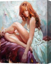 Seated Canvas Paintings - SEATED BEAUTY by 2011
