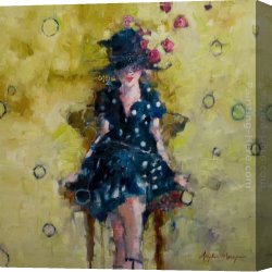 Mood Canvas Paintings - some moods are darker and deeper than others Angela Morgan by 2011