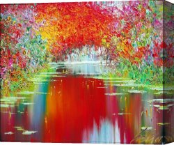 Autumn Canvas Paintings - Taras Loboda autumn sunrise by 2011