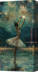 Ballet Canvas Paintings - Ballet Dancer by 2017 new