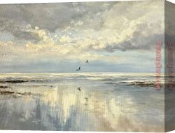 Beach Skyline Canvas Paintings - Beach Skyline by 2017 new