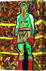 Boxing Canvas Paintings - Boxing Champ by 2017 new