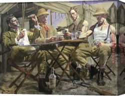 Sergeant's Canvas Paintings - Bruce Sergeant Card Players by 2017 new