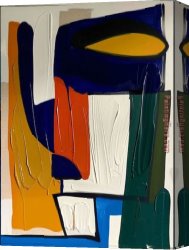 Colorful Canvas Paintings - Colorful Impasto by 2017 new