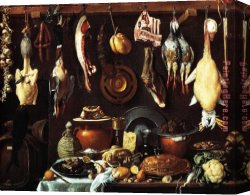 2017 New Canvas Paintings - Dispensa Con Trancio Di Cinghiale Pasticcio Anatra by 2017 new