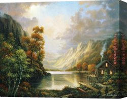 Knife Canvas Paintings - Fall Serene by 2017 new