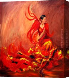 Knife Canvas Paintings - Fire of Life Flamenco by 2017 new