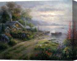Knife Canvas Paintings - Grazing Fields by 2017 new