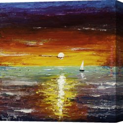 Knife Canvas Paintings - Open Sea by 2017 new