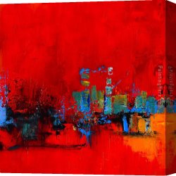 Knife Canvas Paintings - Red Inspiration by 2017 new