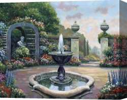 Knife Canvas Paintings - Renaissance Garden by 2017 new
