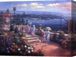 Knife Canvas Paintings - Seaside View by 2017 new