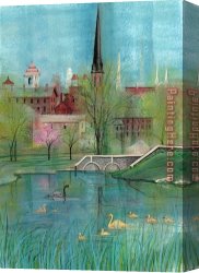 Thoughts of Springtime Canvas Paintings - Springtime Spires at Carroll Creek by 2017 new