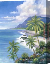 Knife Canvas Paintings - Tropical Paradise 2 by 2017 new