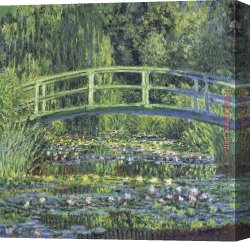 Waterlilies And Japanese Bridge Canvas Paintings - Waterlilies And Japanese Bridge by 2017 new