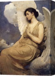 Figure Canvas Paintings - Winged Figure by Abbott Handerson Thayer