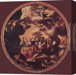 Cupid Canvas Paintings - The Marriage of Cupid and Psyche by Abraham Bloemaert