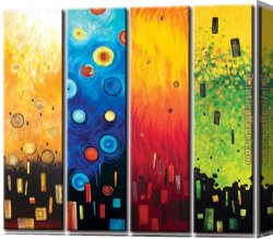 Abstract Canvas Paintings - 91413 by Abstract