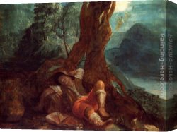 Jacob's Canvas Paintings - Jacob's Dream by Adam Elsheimer