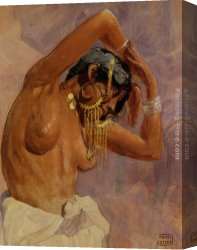 Nicolas-sebastien Adam Canvas Paintings - Harem Dancer by Adam Styka