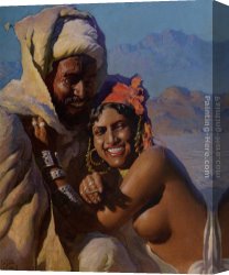 Nicolas-sebastien Adam Canvas Paintings - The Favorite by Adam Styka